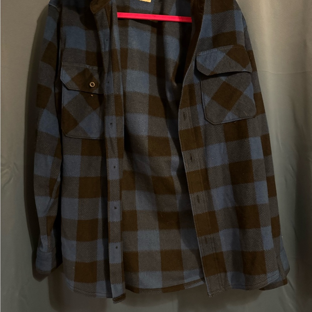 Wrangler Blue and Black Lightweight Shirt Jacket